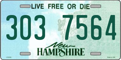 NH license plate 3037564