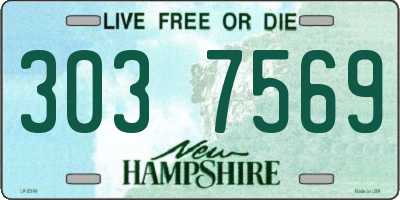 NH license plate 3037569