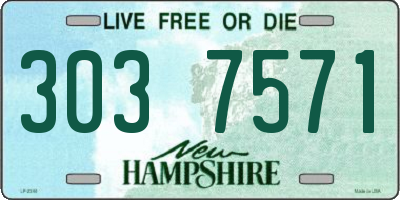 NH license plate 3037571