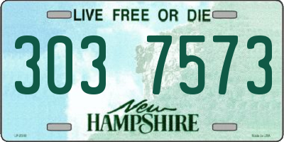 NH license plate 3037573