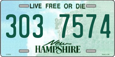 NH license plate 3037574