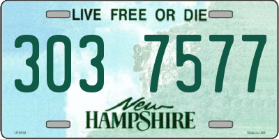NH license plate 3037577
