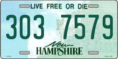 NH license plate 3037579