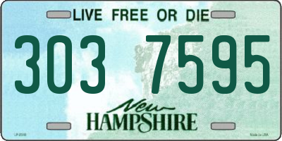 NH license plate 3037595