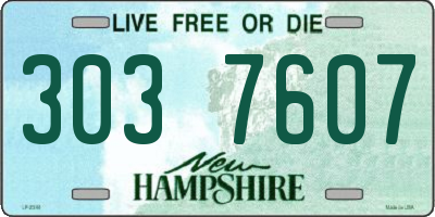 NH license plate 3037607