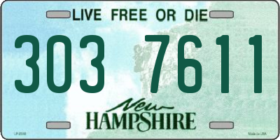 NH license plate 3037611