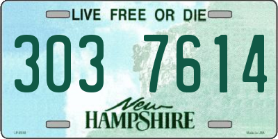 NH license plate 3037614