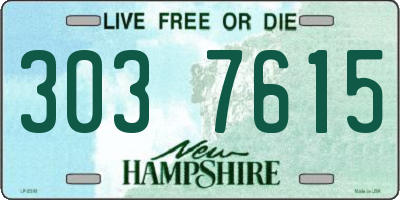 NH license plate 3037615