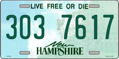 NH license plate 3037617