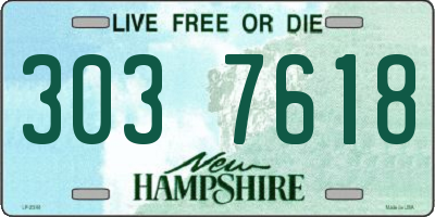 NH license plate 3037618