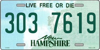NH license plate 3037619
