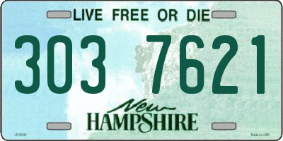 NH license plate 3037621