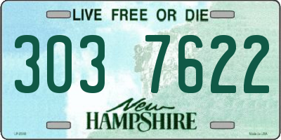NH license plate 3037622