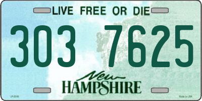 NH license plate 3037625