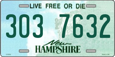 NH license plate 3037632