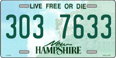 NH license plate 3037633