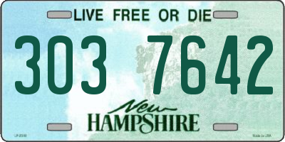 NH license plate 3037642