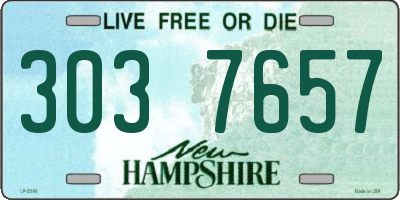NH license plate 3037657