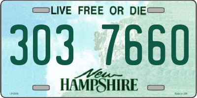 NH license plate 3037660