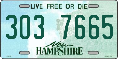NH license plate 3037665