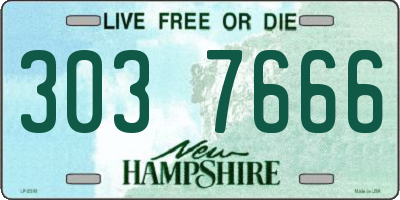 NH license plate 3037666