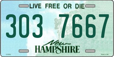NH license plate 3037667