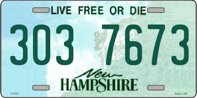 NH license plate 3037673