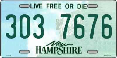 NH license plate 3037676
