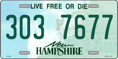 NH license plate 3037677