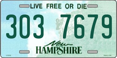 NH license plate 3037679