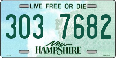 NH license plate 3037682