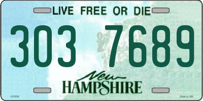 NH license plate 3037689