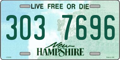 NH license plate 3037696