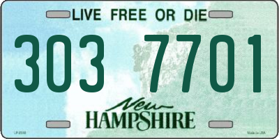 NH license plate 3037701