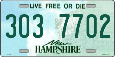 NH license plate 3037702