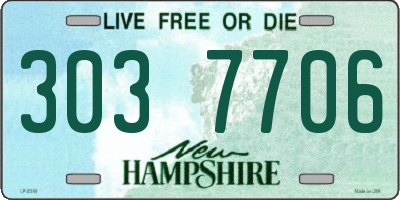 NH license plate 3037706