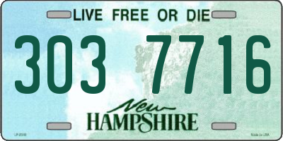 NH license plate 3037716