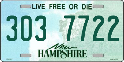 NH license plate 3037722