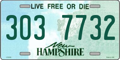 NH license plate 3037732