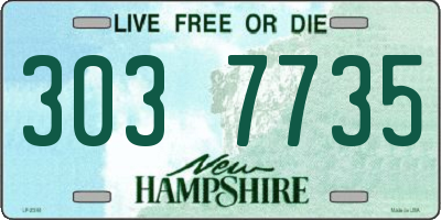 NH license plate 3037735