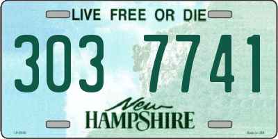 NH license plate 3037741
