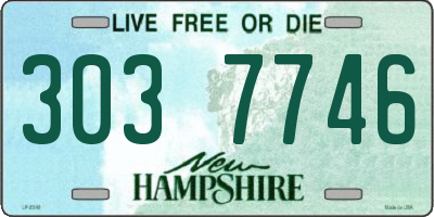 NH license plate 3037746