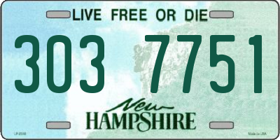 NH license plate 3037751