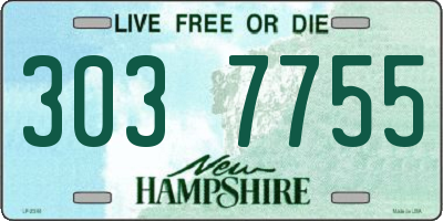 NH license plate 3037755