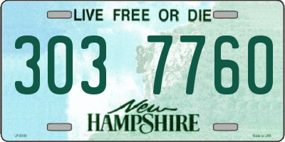NH license plate 3037760