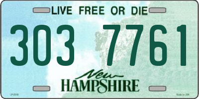 NH license plate 3037761