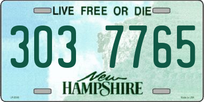 NH license plate 3037765