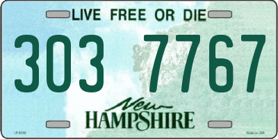 NH license plate 3037767
