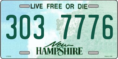 NH license plate 3037776