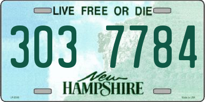 NH license plate 3037784